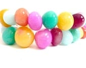 Colorful Quartzite Necklace, Yellow Pink Green Orange Gemstone Nuggests, Easter, Fun Spring, Jelly Beans, Candy Necklace