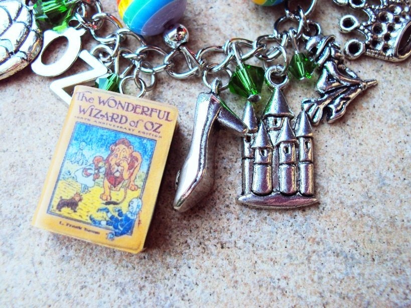 SALE PRICE Wizard of OZ Book Fringe Charm Bracelet