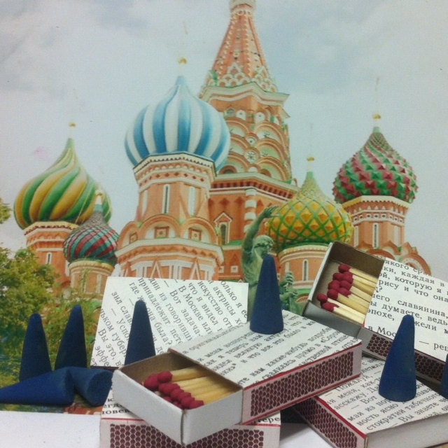 10 Russian Book Page Matchboxes