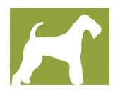 Mod Airedale Terrier - Airedale - 8x10 Dog Fine Art Print