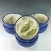 Ceramic Soup Bowls - Individual Bowls - Salad Bowls - Serving - Kitchen - Stoneware Pottery - Cobalt Blue - Hand painted leaves