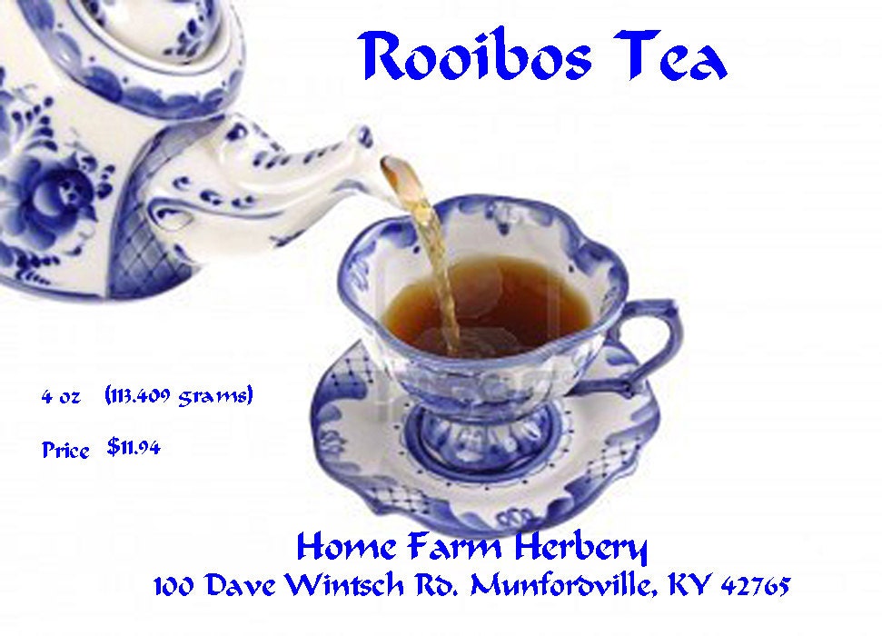 Rooibos Tea 4 oz packet Buy today and get a free herb blend