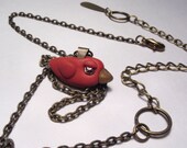 Itty Bitty Red Bird Necklace