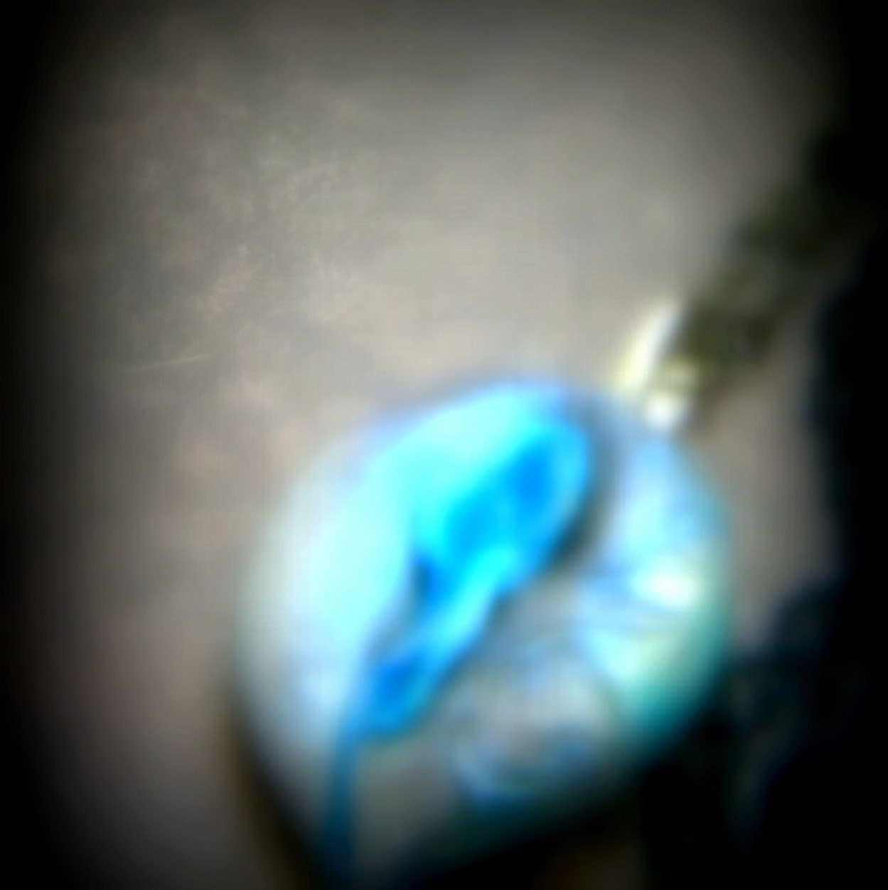 Hades Blue Silver Vulva Necklace- mature