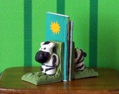 Dollhouse Miniature Bookends - Jungle Babies Collection - 1/12th Scale