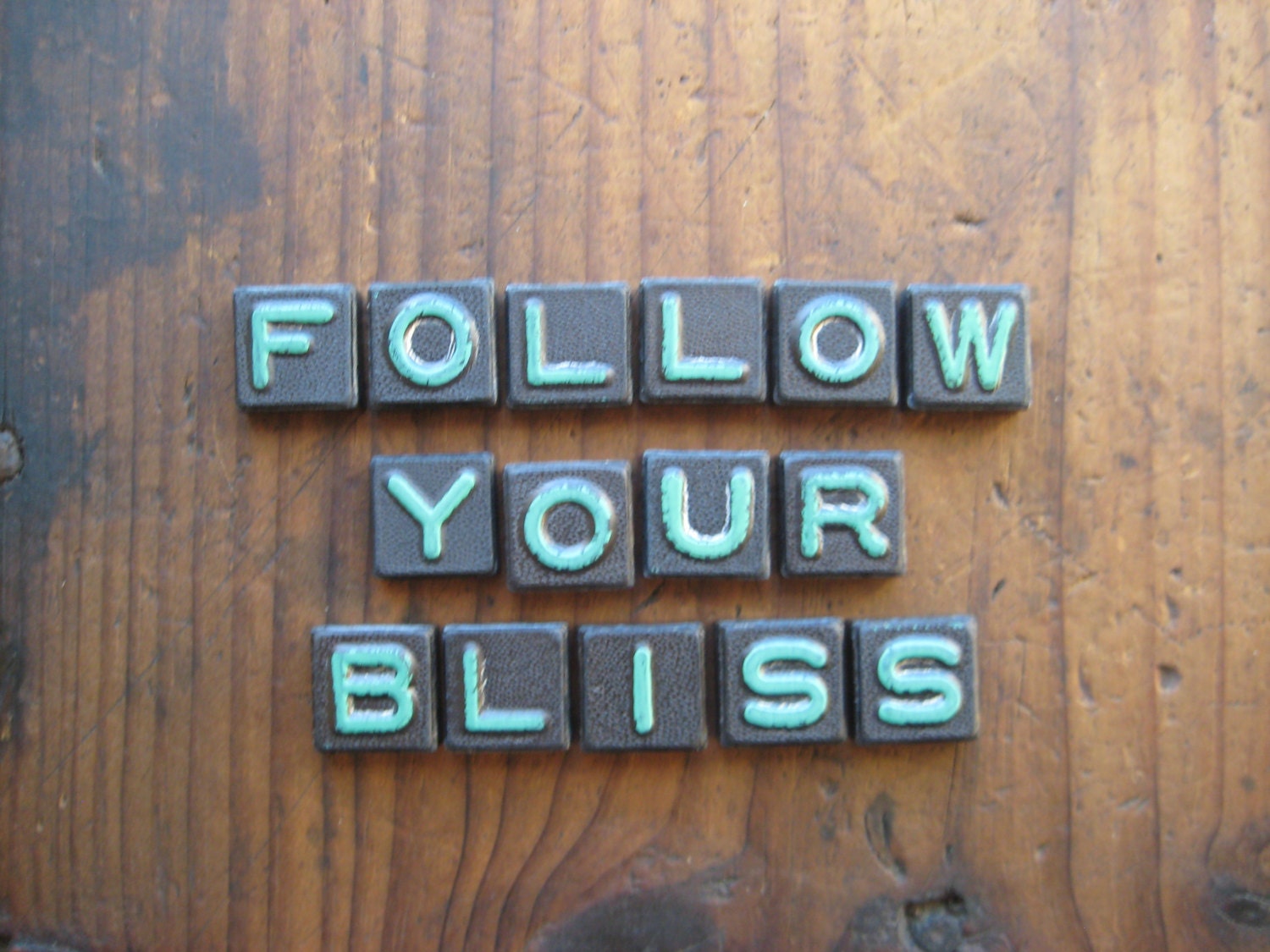 FOLLOW YOUR BLISS Wood Anagram Game Pieces, Gifts under 25, Gifts for Her, Valentines Day