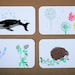 Nature postcards x 4