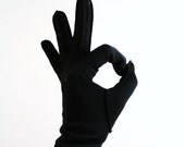50% off Shop Closing Sale Black Vintage Gloves . 50's Gloves . Embroidered Gloves