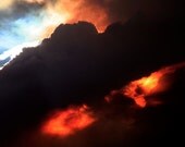 Fire in the Sky - Fine Art Photography - Smokey Summer Sunset in Santa Fe New Mexico - Nature Photography - Landscape