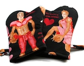 Handmade Oven Mitts Hot Athletes set of 2