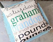 Personalized Birth Announcement Pillow
