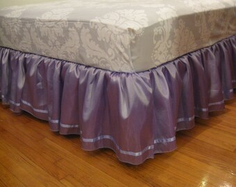 Ready to ship - FULL Size Taffeta bedskirt in Lavender