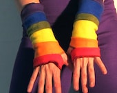 Rainbow Fleece Arm Warmers