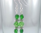 Green Crystal Earrings