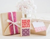 Abstract Decorative Rubber Stamp Set - Random & Geometric Pattern for Gift Wrap Envelopes Unique Crafts Projects Cardmaking