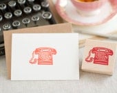 Vintage Rotary Telephone Rubber Stamp - Retro Phone 4 Calling Cards Business Cards Secretary Notes Long Distance Love Notes