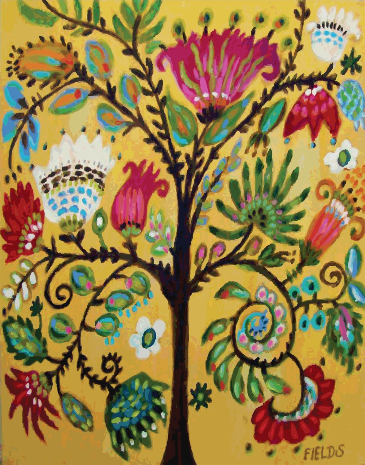 Inspiration Tree Print by Karen Fields 11 x 14