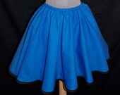 TARDIS Full Circle Blue Mini Skirt with black trim - Choose Size  XS S M L XL 2X