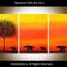 36" Original Oil painting Modern Abstract Impasto Landscape Tree Birds Elephants Wall Decor "Going Home" by QIQIGALLERY