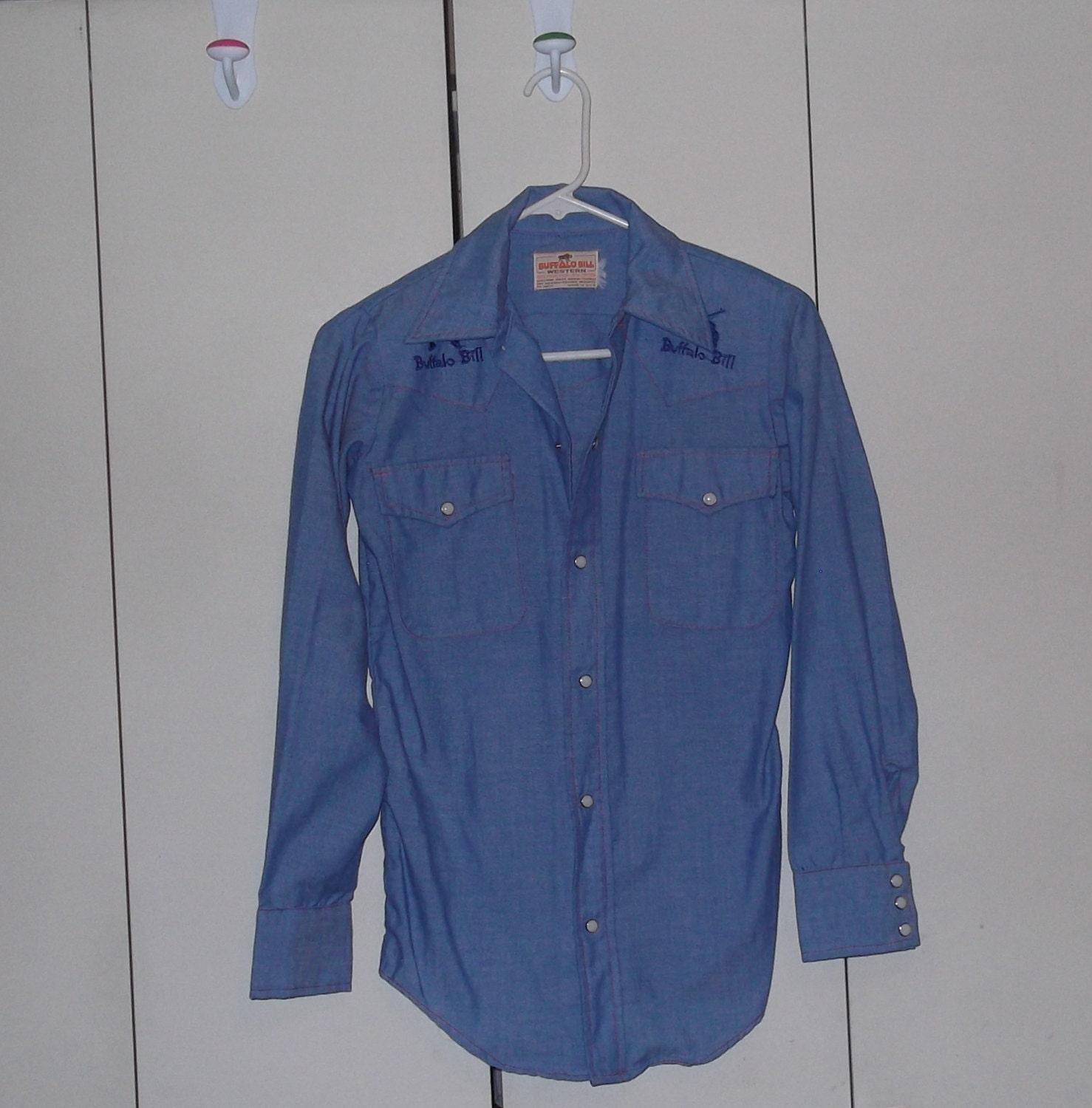 Vintage 1970s Buffalo Bill western RARE blue 50/50 small XS