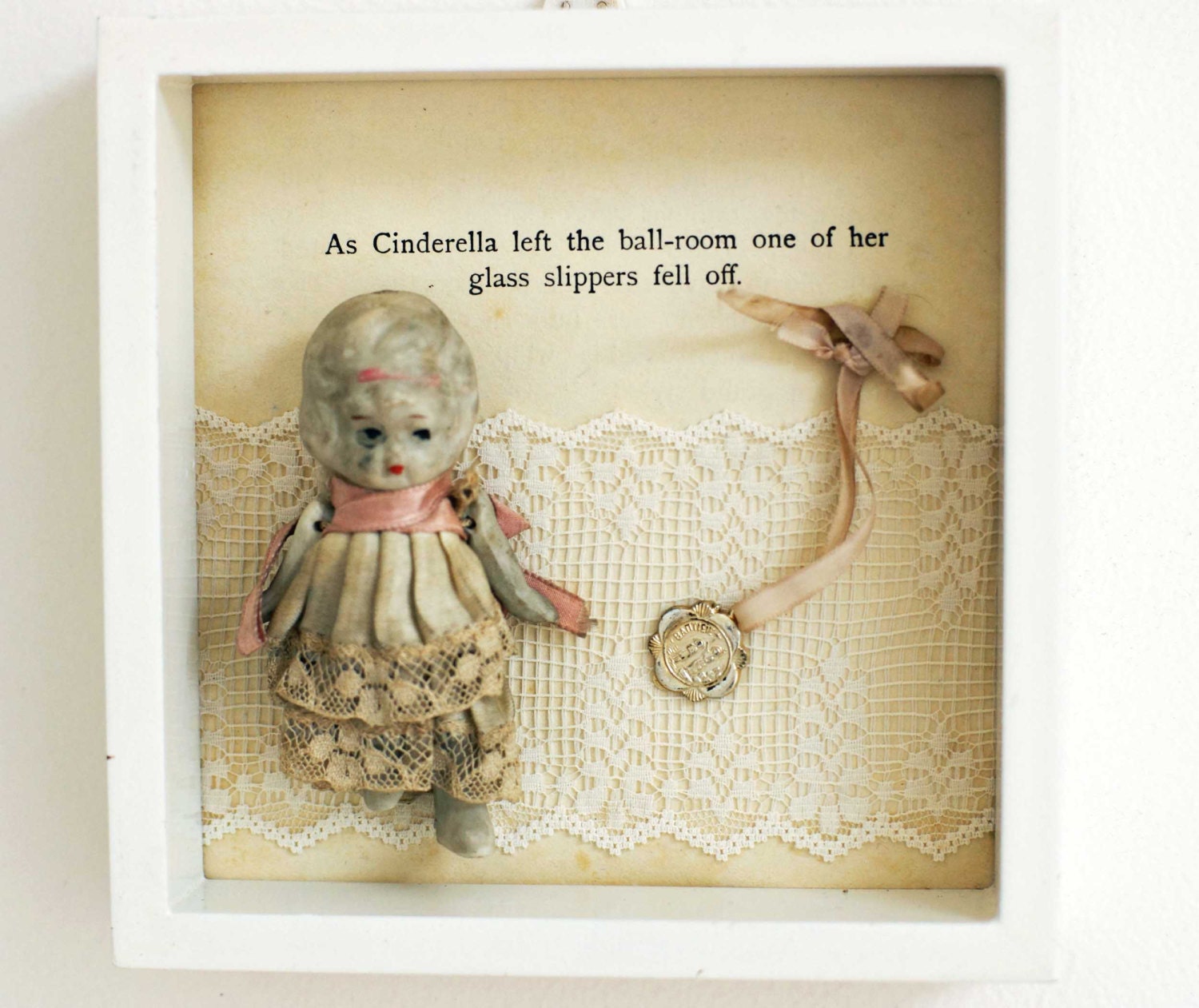 As Cinderella left the ball, on of her slippers fell off Diorama