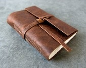 Rustic Brandy Leather Journal or Sketchbook