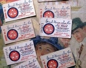Pickers Sale. 8x Vintage Grand Union Tea Co. Tea Check, Tickets, Red, White and Blue, Connecticut