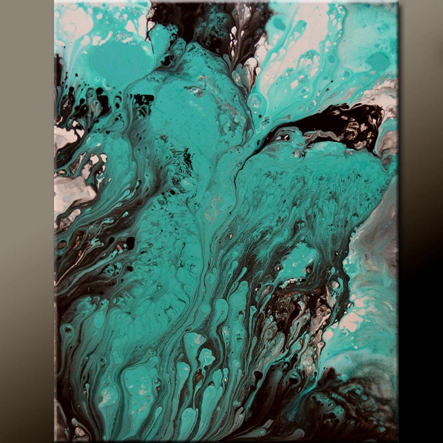 Abstract Art Painting 18x24 Original Contemporary Canvas Art by Destiny Womack - dWo - Light of the Moon