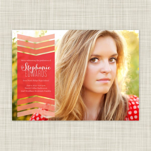 Graduation Invitations - Graduation Announcements - Printable Party Invites - Photo Card