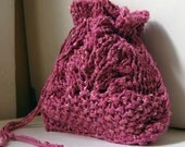 Drawstring rune pouch.  Blush. store runes, small cards & ritual items