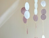 Embossed Paper Circles Threaded Garland White