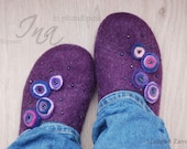 CUSTOM made slippers/ home shoes INA in plum