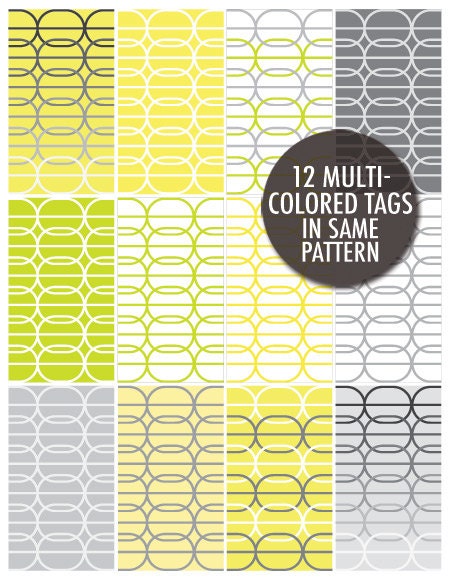 MODERN TAGS - Multi-colored - Digital Printable D.I.Y  -  Item 121