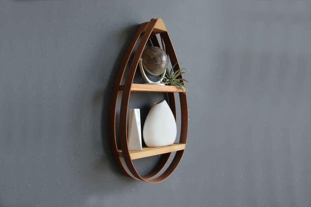 Modern Bentwood Hanging Plant Stand / Shelf