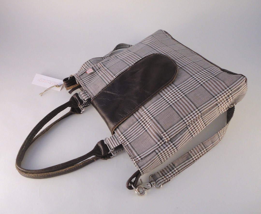 Tote Bag with Leather Crossbody - the Dey Satchel