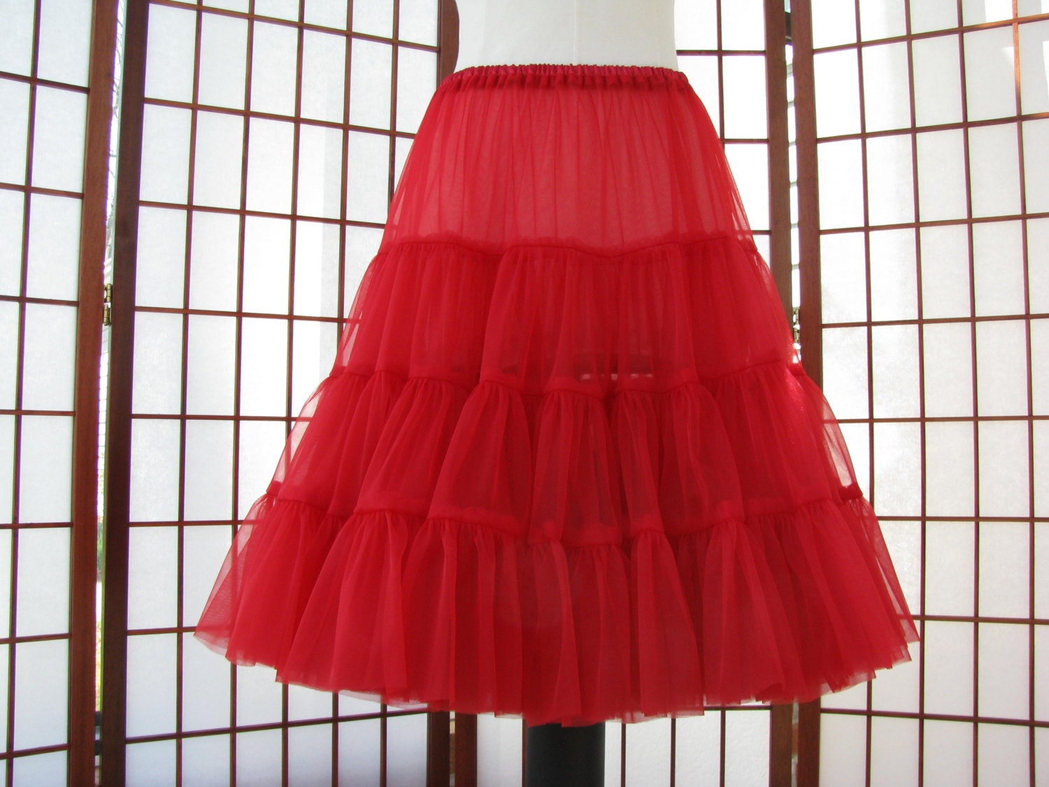 Red Chiffon Pettislip Double Layer -- Ready to Ship