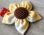 fabric flower hair clip