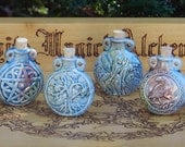 Old World Magick . PAGAN WICCA Raku Potion Bottles for Spell Oils, Incense, Diffuser, Ashes, Pendant . Your Choice