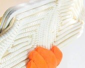 Vintage Telephone Cord Coil Bag Off White Clutch
