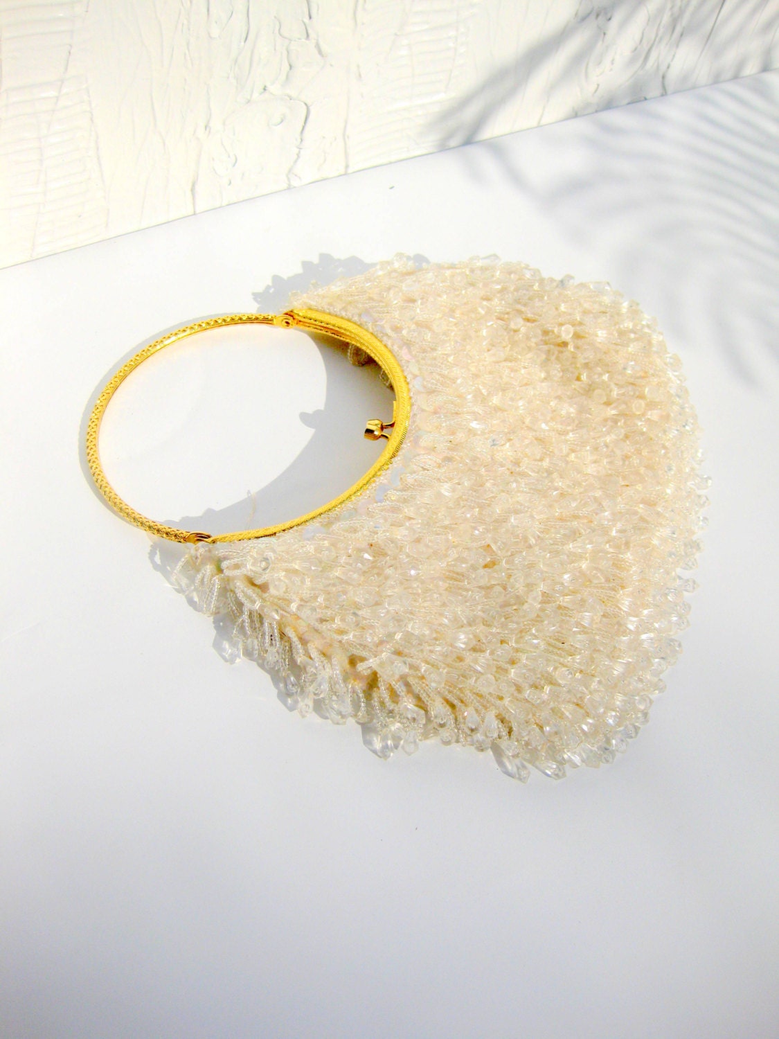 Vintage Handmade in Hong Kong Beaded Formal Handbag