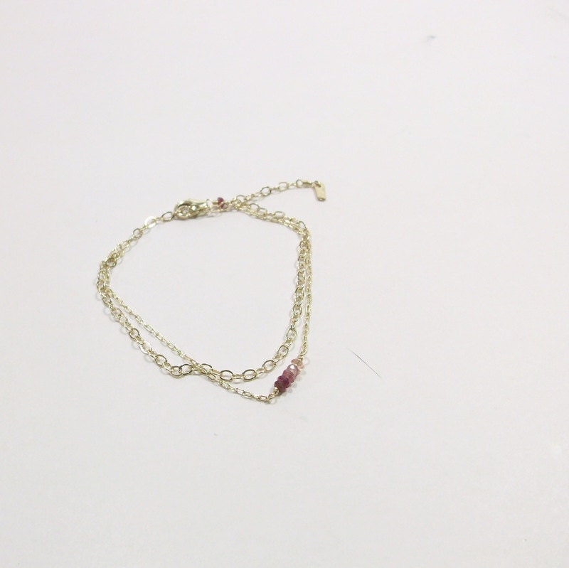 Pink Ombre Bracelet - Gold