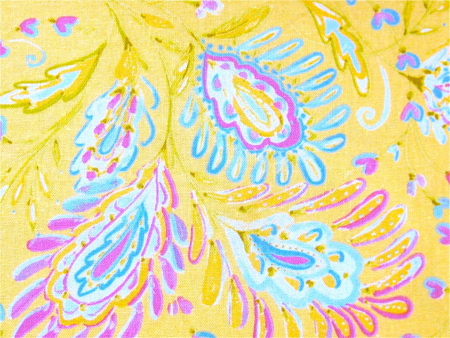 Dena Designs for Free Spirit - Sunshine - Linen - Heather Yellow - 1 yard