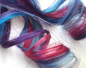 Hair Extensions - Fuchsia, Purple, Light Blue, and Turquoise Clip-In Streaks