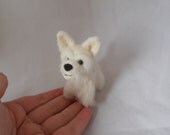 Custom West Highland White terrier - Westie - needle felted origonal puppy soft sculpture. - small size