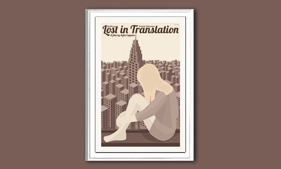 Movie poster Lost in Translation 12x18 inches retro print