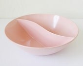 Vintage pink Melmac divided bowl