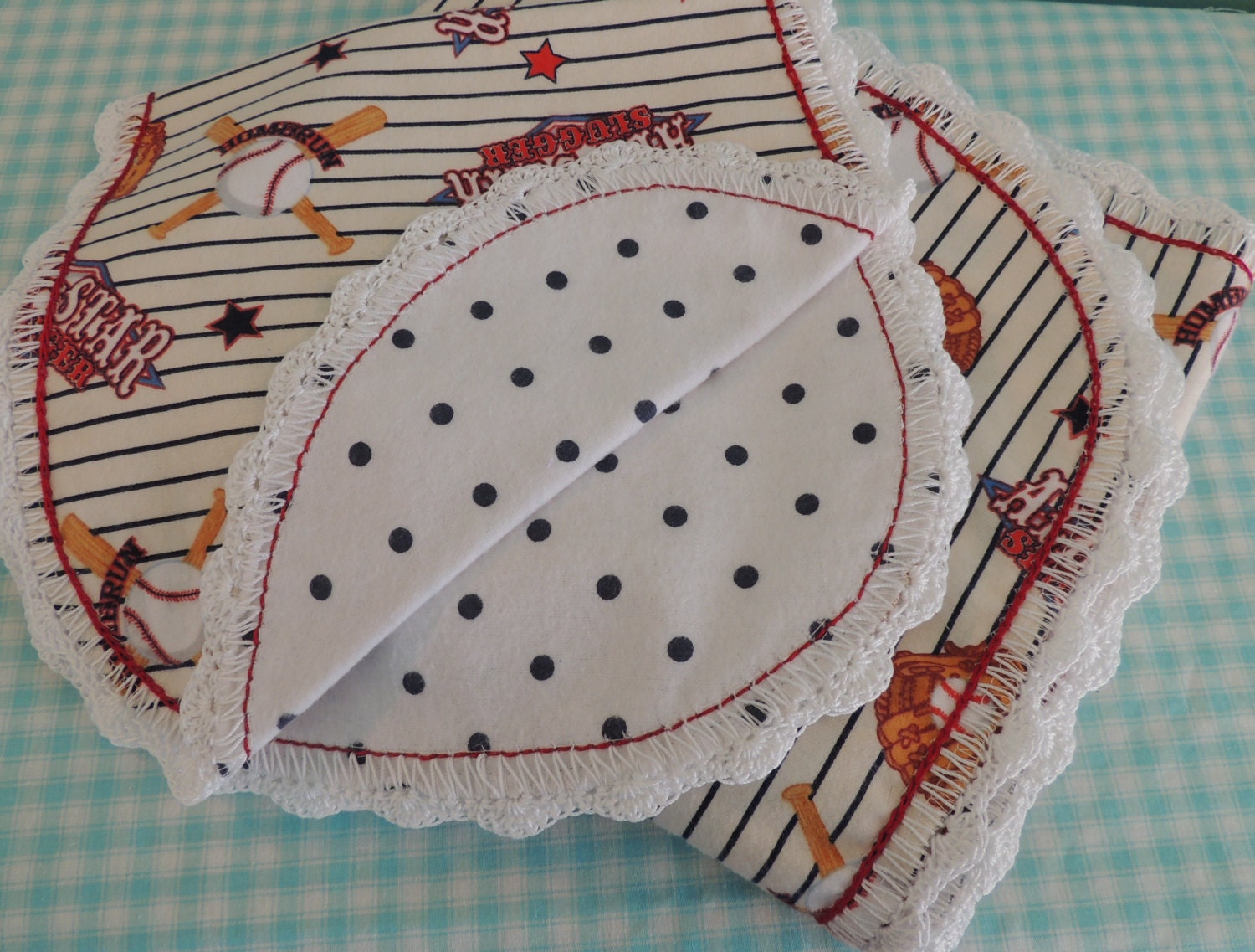 All Star Baby Burp Pads and Receiving Blanket is perfect for the future Baseball player in your life