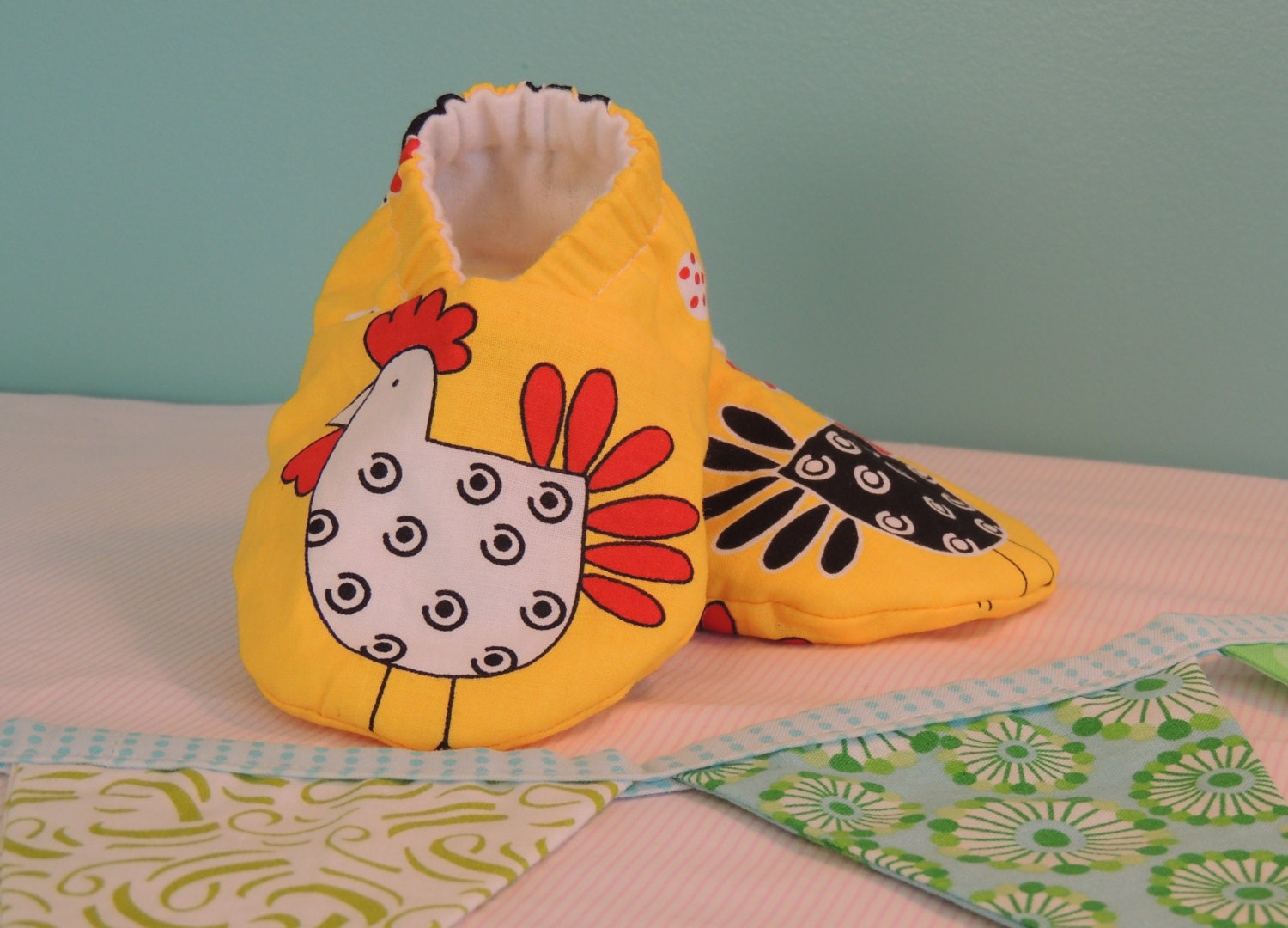 Chicken Feet soft baby shoes are bright, fun and perfect for the little person in your life