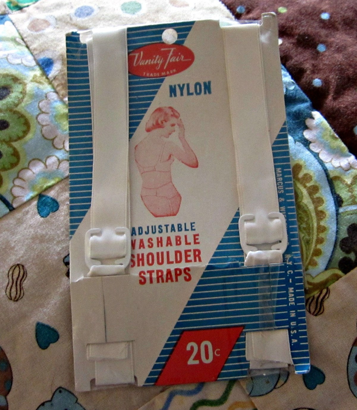 VINTAGE Vanity Fair - Nylon Adjustable Washable Shoulder Straps - Dressmaking Supply