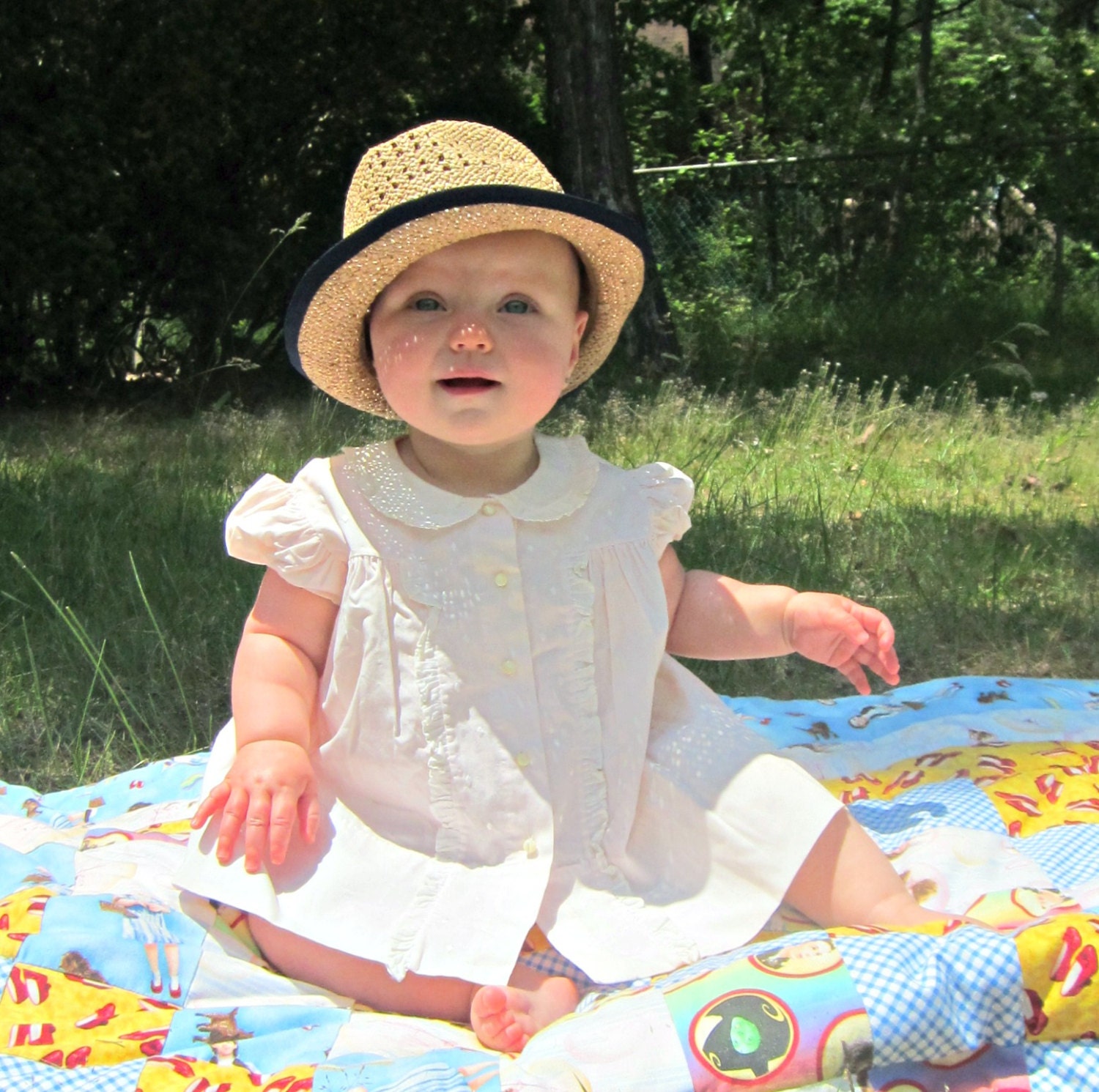 Vintage Pink Baby Girl Dress - 9 Months - Alfred Leon Hand Made Philippine